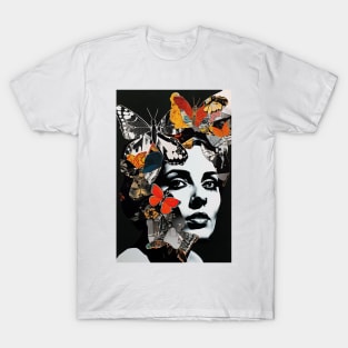 Girl with Butterflies - Beautiful Art Print, T-Shirts, and More T-Shirt